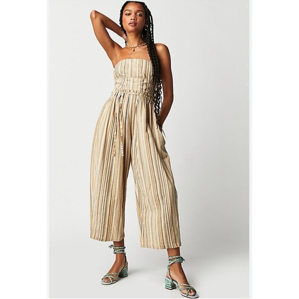 Free People Roaming Shores One-Piece Strapless Jumpsuit Women’s Small
